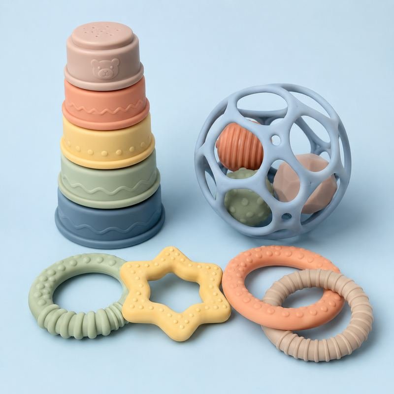 Baby Montessori Sensory & Teether Toys (0–12 Months)