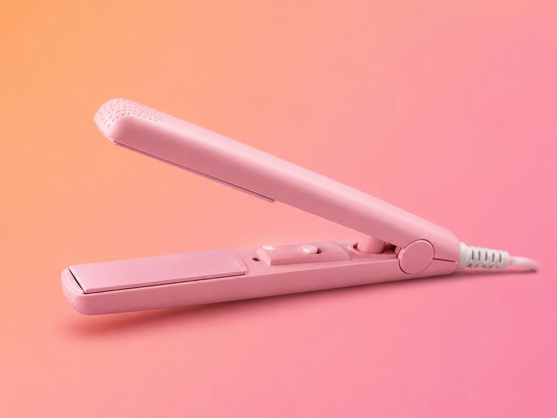 Terviiix Mini Flat Iron Hair Straightener (Pink)